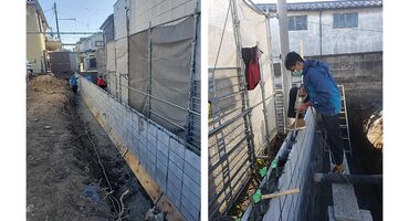 埼玉県入間市　ブロック積　㈱吉川工業