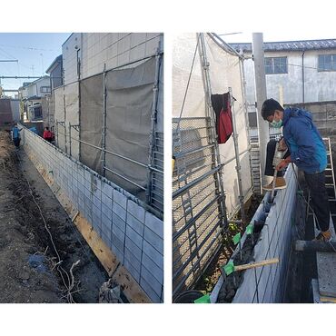 埼玉県入間市　ブロック積　㈱吉川工業