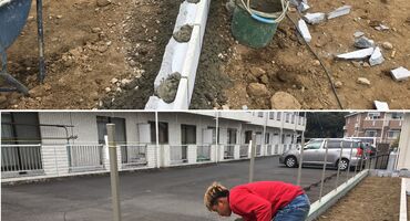 東京都福生市　老人ホーム　ブロック積　吉川工業