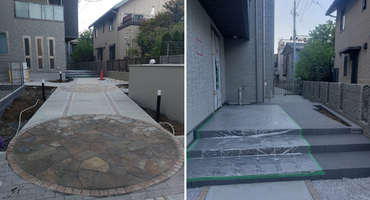 足立区マンション外構　エントランス　吉川工業