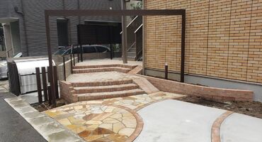 埼玉県　朝霞市　新築アパート　外構工事