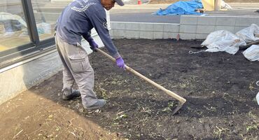 埼玉県　入間市　新築外構工事　裏庭整地