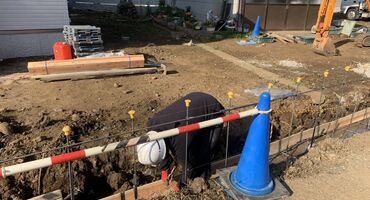 埼玉県　飯能市　ブロックベース打設