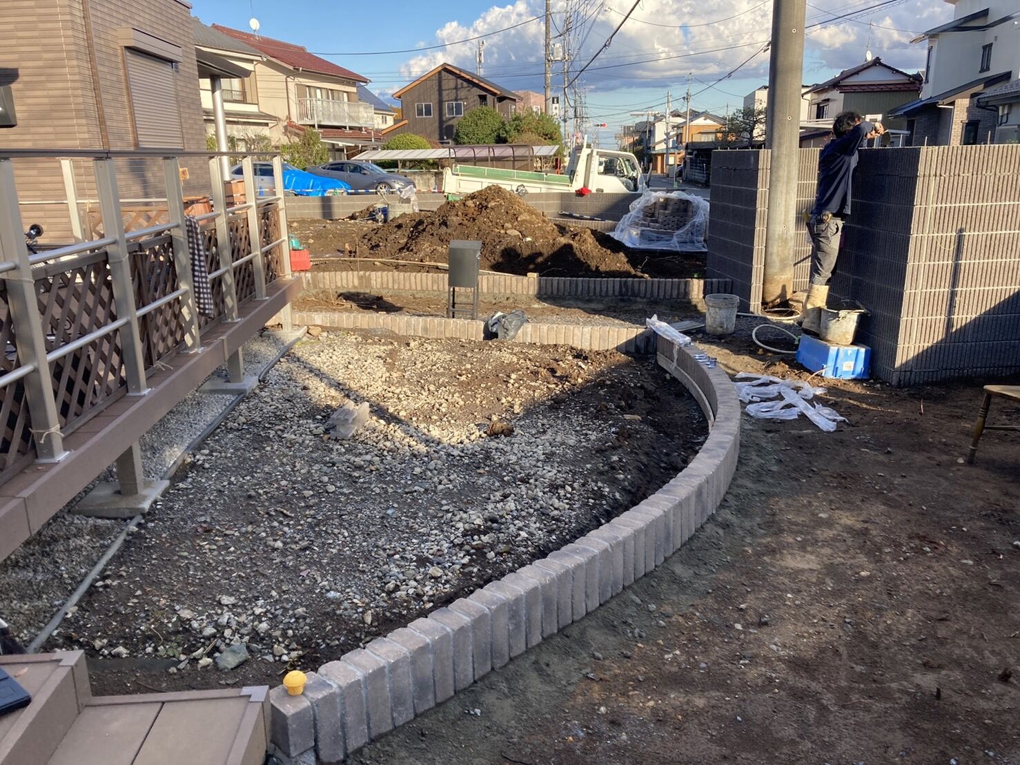 埼玉県飯能市　外周ブロック工事　吉川工業